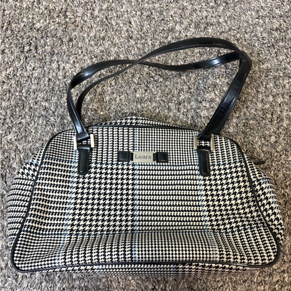 Black and White Houndstooth Women's Bag